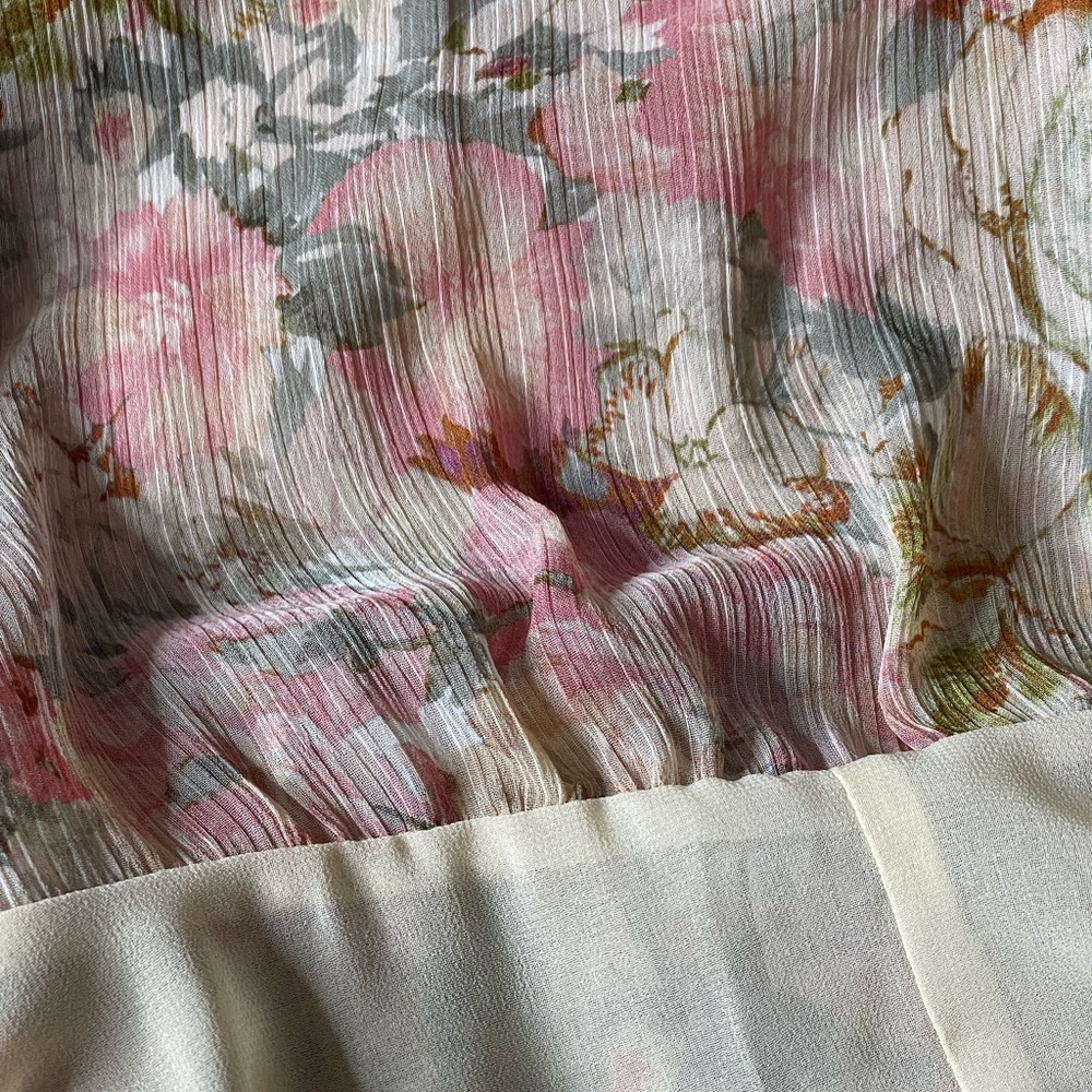 Mango Floral Maxi Dress Size 2 XS NWT Belted Long Sleeve Romantic Garden Party - Picture 9 of 10